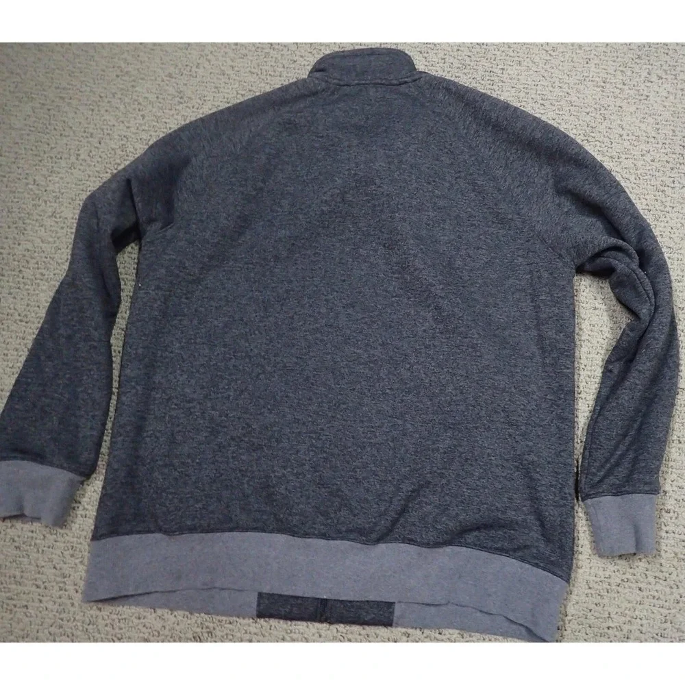 The North Face Fleece Jacket Mens XL Gray Excellent Sherpa Lined Full Zip Mock